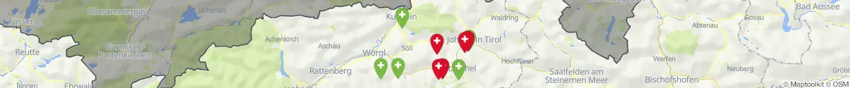 Map view for Pharmacies emergency services nearby Going am Wilden Kaiser (Kitzbühel, Tirol)